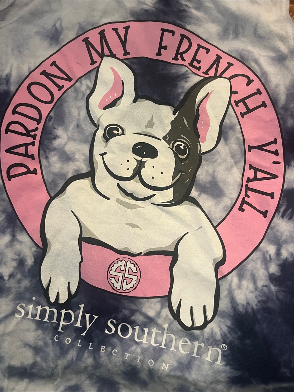 Simply Southern Pardon my Frenchie Tank Top - Picture 2 of 8